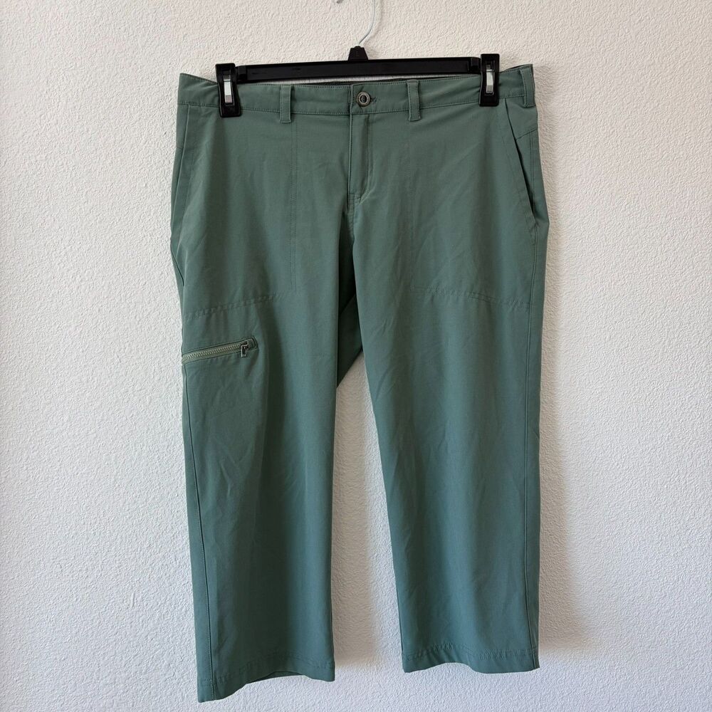 Patagonia Quandary Capri Sz 10 Green Hiking Nylon‎ Blend Straight Leg Sty21236